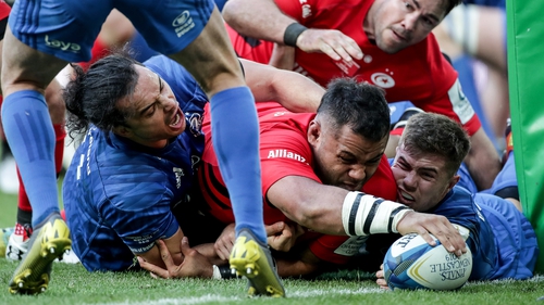 Billy Vunipola reaches for the line to score the second half's only try