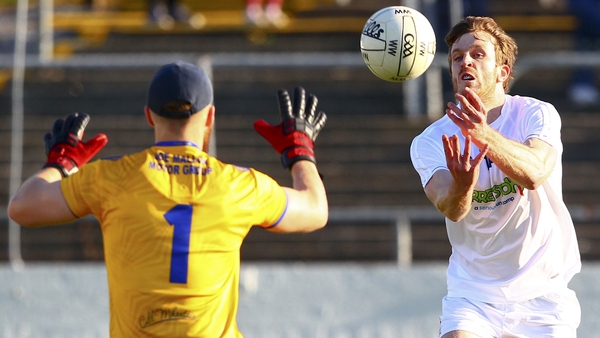 Paddy Brophy scores a point for Kildare