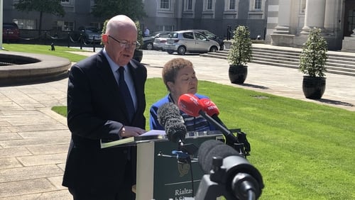 Minister Charlie Flanagan and Norah Gibbons pictured at launch of the study