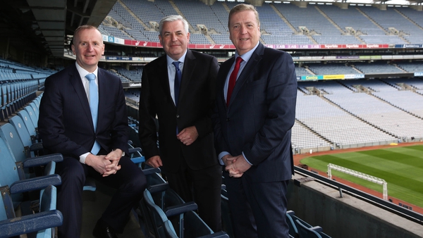Denis Curran, Divisional Manager at IDA Ireland, Stephen Creaner, Executive Director of Enterprise Ireland and Minister Pat Breen at today's Enterprise Ireland event