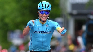 Pello Bilbao of Spain and Astana Pro Team celebrates his stage victory
