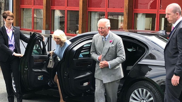 Prince Charles and his wife Camilla arrive in Co Wicklow