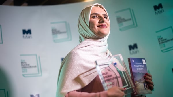 The first Arab winner of the International Booker Prize, Jokha Alharthi, for her novel Celestial Bodies