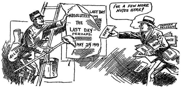 Century Ireland 153 - German Opposition Cartoon, Sunday Independent 25 May 1919