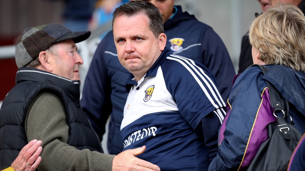 Wexford manager Davy Fitzgerald up in the stands after being sent off