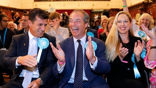 Nigel Farage was elected for his new party in the South East