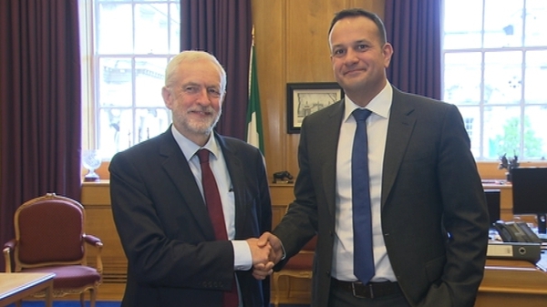 Taoiseach Leo Varadkar and British Labour Party leader Jeremy Corbyn