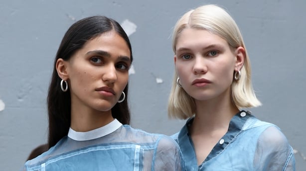 models backstage at Jil Sander SS19