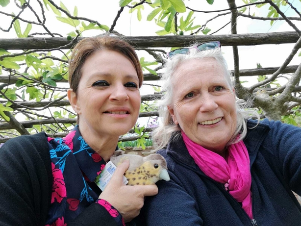 Left: Laura Cucchia, Director of Bosco di San Francesco, with (right) Kate Liddy