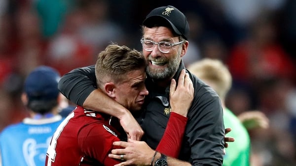 Henderson embraces Klopp at the final whistle