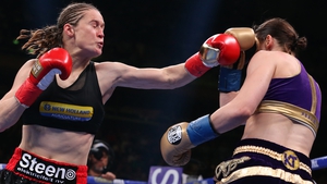 Katie Taylor in action against Delfine Persoon