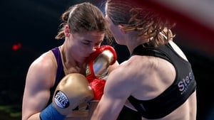 Katie Taylor in action against Delfine Persoon