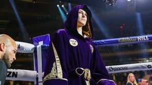 Katie Taylor makes her way to the ring