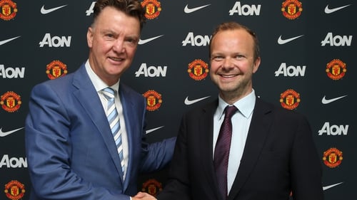 Louis van Gaal (L) and Ed Woodward at the time of the Dutchman's appointment in 2014