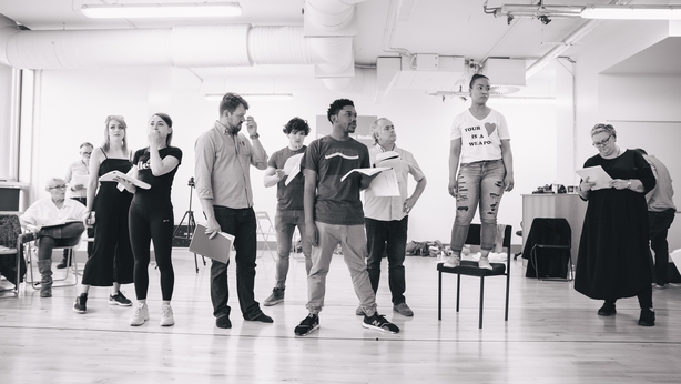 (L-R) Adele King, Joe Rooney, Amy Penston. hayley Jo Murphy, Rory Musgrave, Fra Fee, Montel Moore, William Byrne, Lucia Evans, Kaz Hawkins