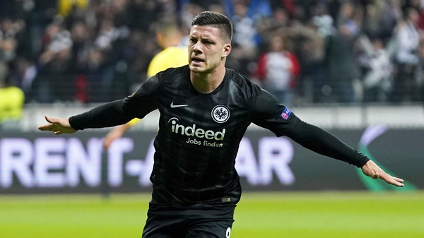 Luka Jovic scored home and away against Chelsea in the semi-finals