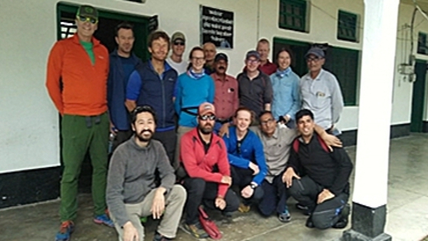 The group set off to climb the peak in the Nanda Devi region in May
