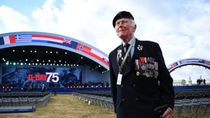Eugeniusz Nead, 94, from the Polish army arrives at commemoration grounds in Southsea Common