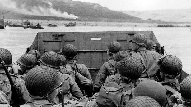 US troops at Normandy on D-Day in 1944