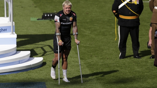 Jack Nowell hurt his ankle in the Premiership final