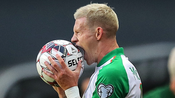 James McClean had a frustrating night on the left flank