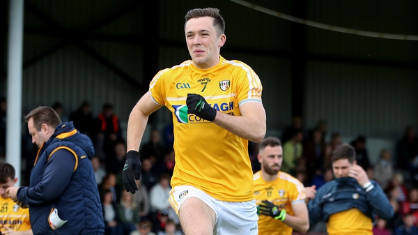 Antrim's Niall Delargy before the game