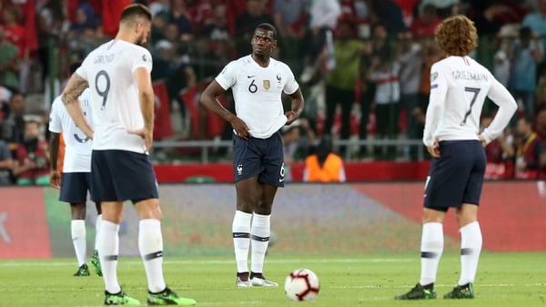 France slumped to a 2-0 defeat in Turkey