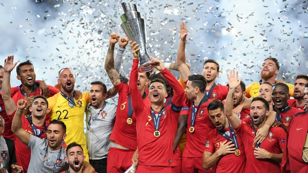 Goncalo Guedes second half goal gave Portugal their first Nations League title