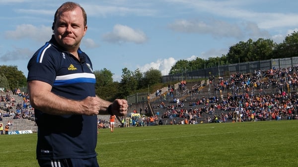 Cavan manager Mickey Graham celebrates at the final whistle