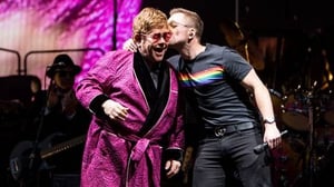 Taron Egerton joined Elton John onstage to perform Your Song
