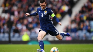 Andy Robertson scored in the 2-1 win over Cyprus at Hampden Park