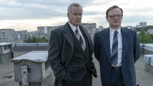 Stellan Skarsgård and Jared Harris in HBO's Chernobyl