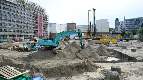 The Berlin construction site where a WWII bomb was found close to the Alexanderplatz