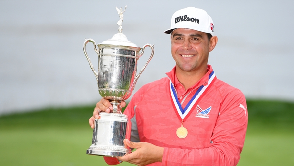 Gary Woodland claimed his first major championship by three strokes at Pebble Beach