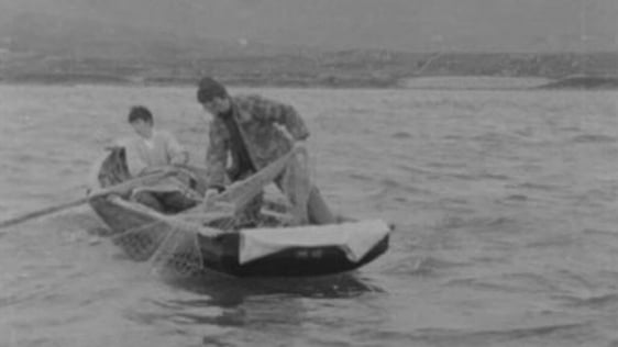 Drifitnet fishermen, Renvyle, County Galway (1969)