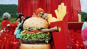 Katy Perry and Taylor Swift in the video for You Need to Calm Down