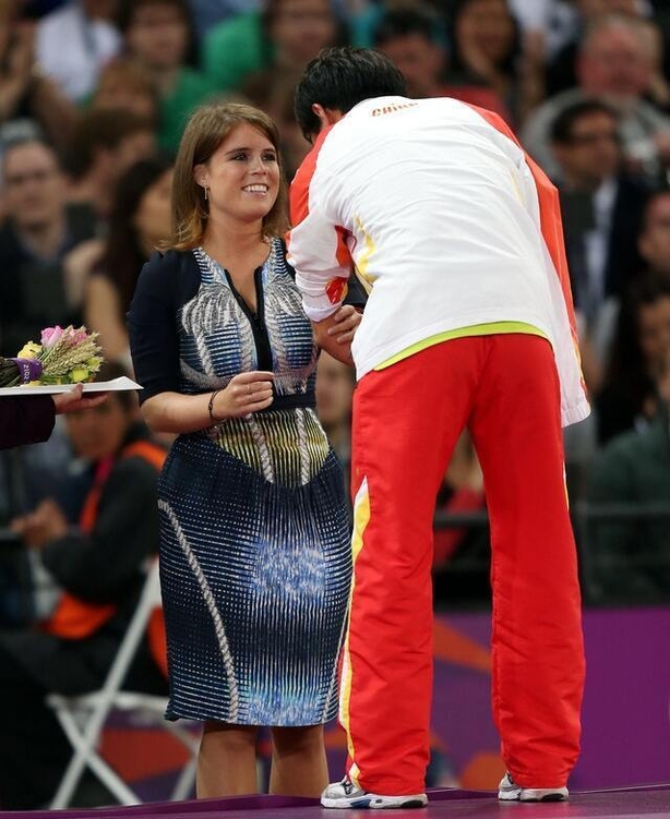 Princess Eugenie wearing Peter Pilotto at the 2012 Paralympic Games in London (David Davies/PA)