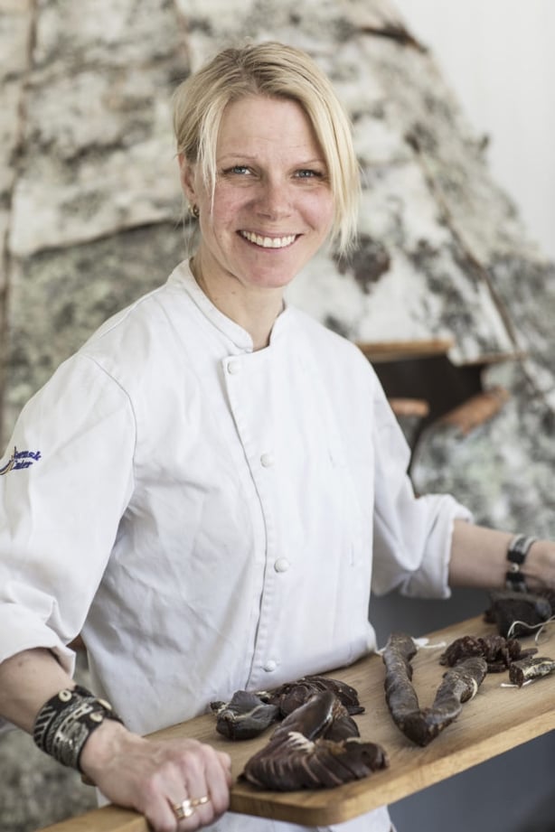 Chef Elaine Asp runs Havvi i Glen with her husband, a Sami reindeer herder (Tina Stafren/PA)
