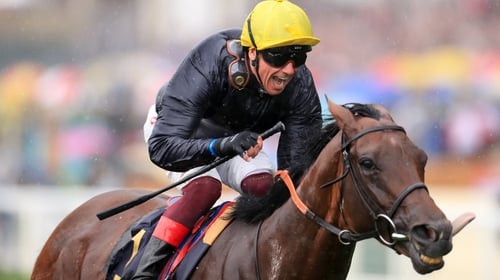 Frankie Dettori steers Crystal Ocean to the Prince of Wales's Stakes