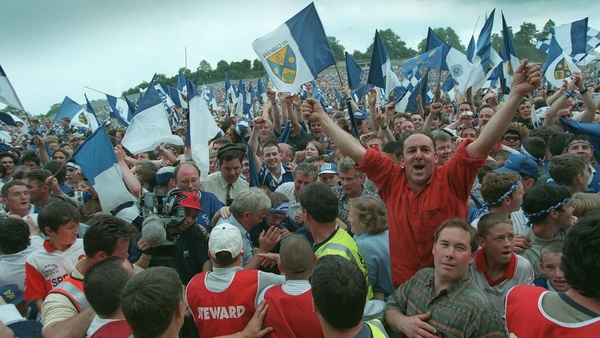 Cavan fans celebrating in 1997; how they would love to be doing likewise tomorrow afternoon