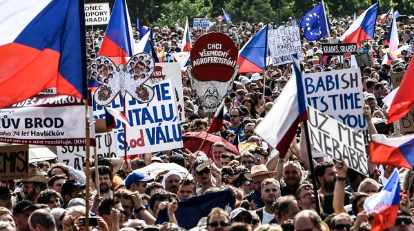 The protest was the largest in the country since the fall of communism in 1989