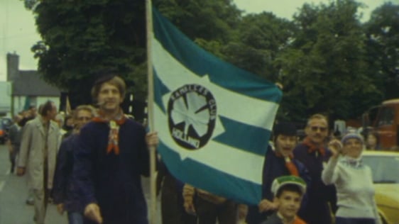 Dutch walkers in the opening parade of the Castlebar International Walking Festival (1979)