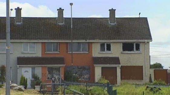 Burnt out homes in Limerick housing estate (2009)