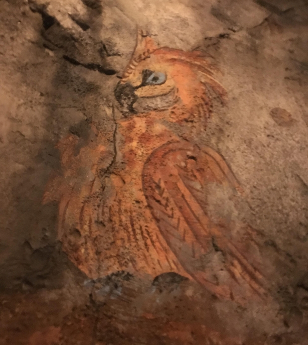 Drawings of creatures and magical grafitti covers the eerie passageways through which the queue winds (Jemma Crew/PA)