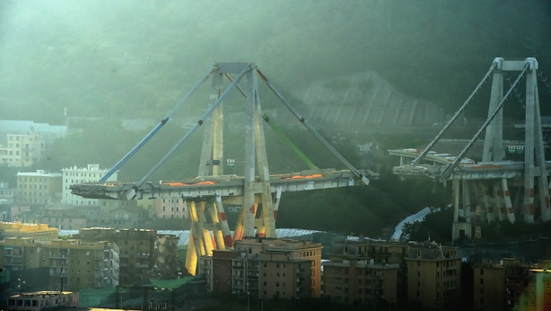 The original bridge in Genoa