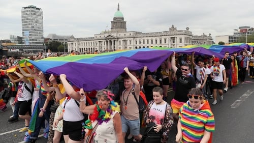 Thousands of people are taking part in the parade in Dublin