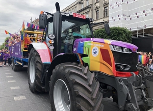 Macra na Feirme took part in Pride for the first time, complete with rainbow Massey Ferguson