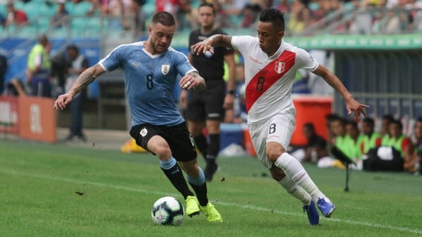 Peru edged out Uruguay on penalties
