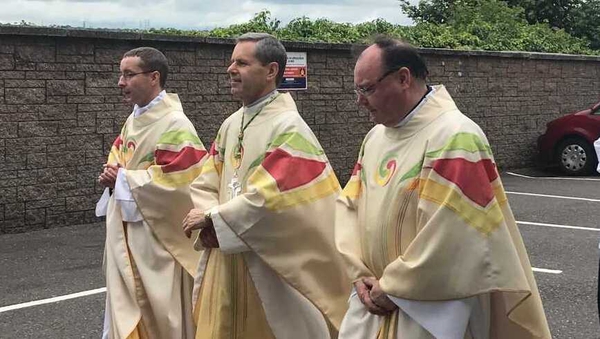 Fr Fintan Gavin (centre) has been ordained at Cork City's North Cathedral