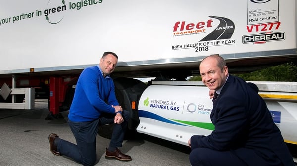 Ray Cole, Transport Director at Virginia International Logistics, and Gary Duffy from Ulster Bank's Lombard